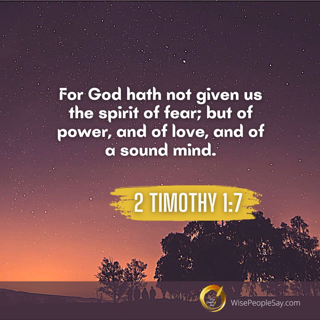 For God Hath Not Given Us the Spirit of Fear