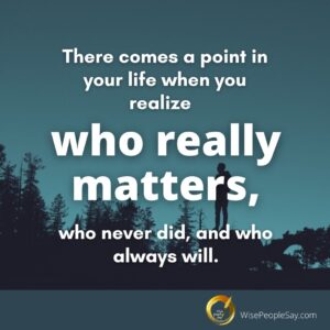 Who Really Matters in Life