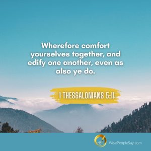 1 Thessalonians 5:11 Wherefore Comfort Yourselves Together