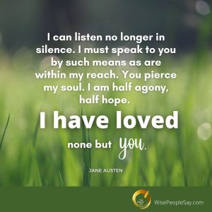 I Can Listen No Longer in Silence