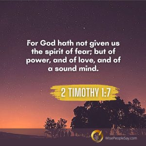 For God Hath Not Given Us the Spirit of Fear