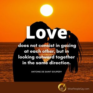 Love Does Not Consist in Gazing at Each Other