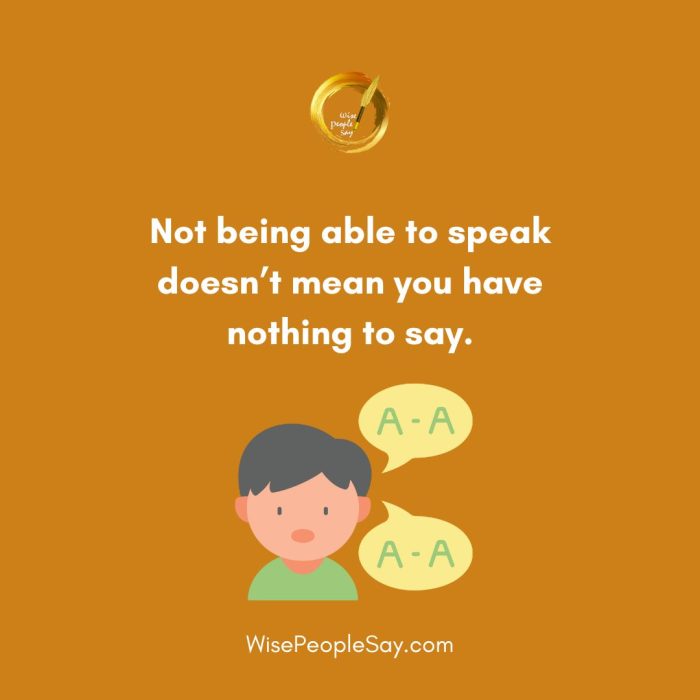 Not Being Able To Speak