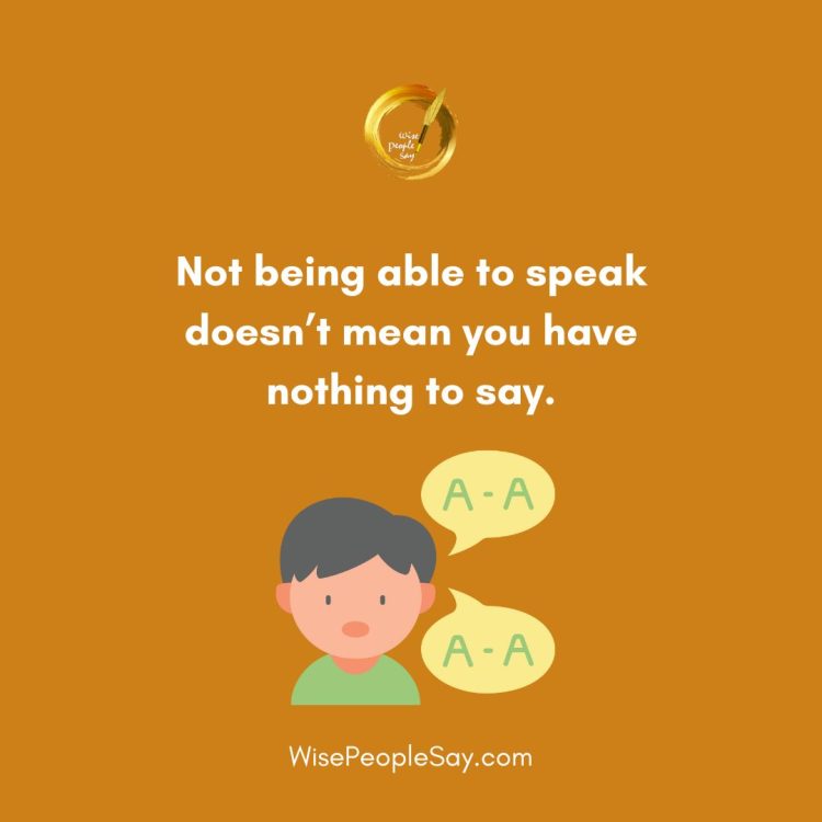 Not Being Able To Speak
