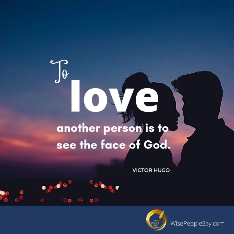 to love another person is to see the face of god